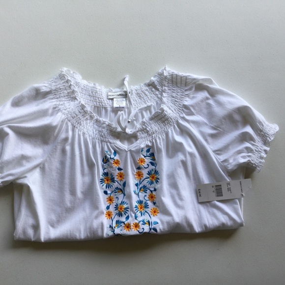 REBECCA MALONE Embroidered Top Size Small - Picture 7 of 8
